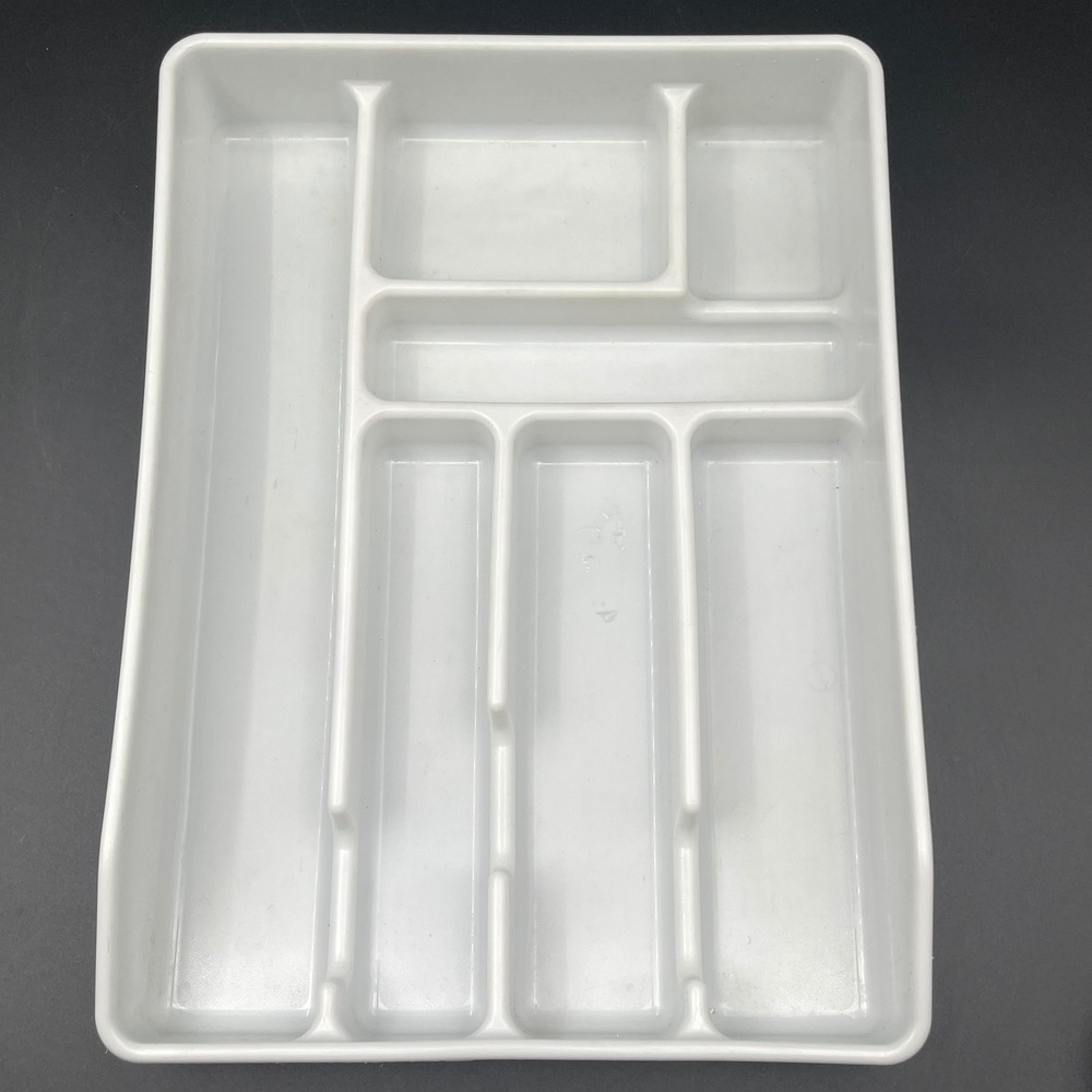 Rubbermaid‎ 0521 White 7 Compartment Cutlery Tray Drawer Organizer 16x11.5